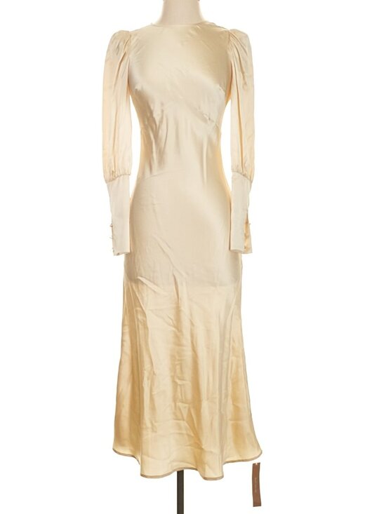 Reformation Dresses & Skirts - Reformation Virgo Silk Dress in Almond Size 2